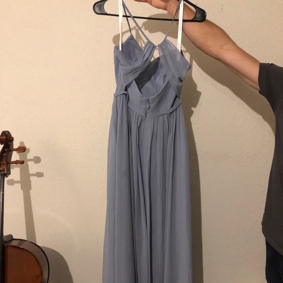 Misty Blue/Gray Bridesmaid Dress - Picture 2 of 3